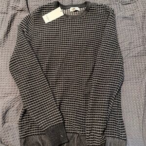 Goodfellow & Co Black and Gray Checkered Crewneck Sweater